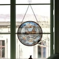 thumbnail image 3 of Christmas House Stained Glass Suncatcher, Christmas House, Christmas House Stained Glass Decor, Christmas Ornaments for Families, Christmas Couples Gifts iCOqHB, 3 of 5