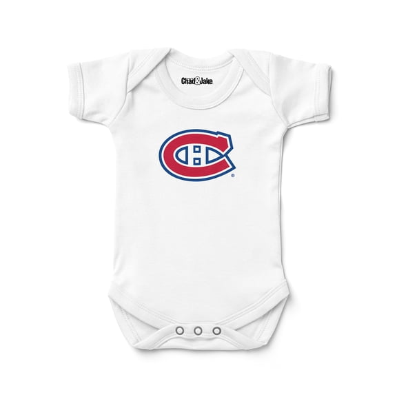 Newborn & Infant Chad & Jake White Montreal Canadiens Logo Bodysuit