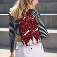 thumbnail image 7 of Balery Christmas Tree Buffalo Plaid Vintage Canvas Backpack for Men and Women - Large Capacity, Durable Travel Laptop Bag for School, Work, Hiking, and Outdoor Activities, 7 of 7
