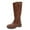 Brown, variant on Dasayo Wide Width Booties for Women Western Mid-Calf Black Chunky Rubber Buckles Boots Womans Shoes 35