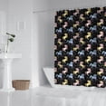 thumbnail image 2 of Black Cartoon Colorful Unicorn Pattern Shower Curtain 84"x72" ,Bathroom Decorative Shower Curtains Set with 12 Hooks,Modern Waterproof Washable Shower Curtain, 2 of 6