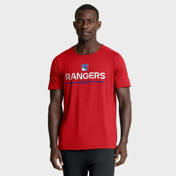 Men's Fanatics Red New York Rangers Authentic Pro Rink Tech T-Shirt