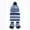 Blue 1, variant on KYAIGUO Kids Boys Girls Winter Hat Scarf Gloves Set 4-7Years Old Warm Knit Beanie Cap Circle Scarf Mitten with Fleece Lining 3Pcs