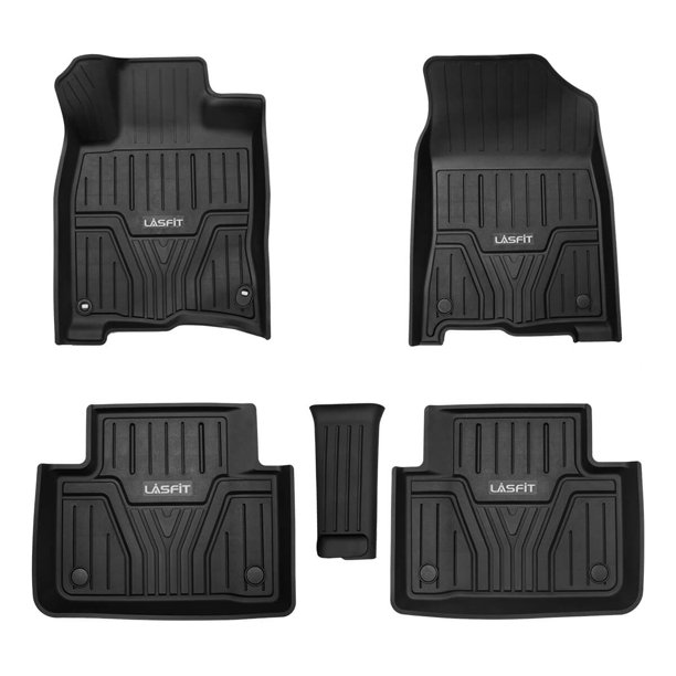 Lasfit 16 21 Honda Civic Floor Mats Sedan Hatchback Type R Sport Tpe All Weather Fit Floor Liners Set 1st And 2nd Row Black Walmart Com
