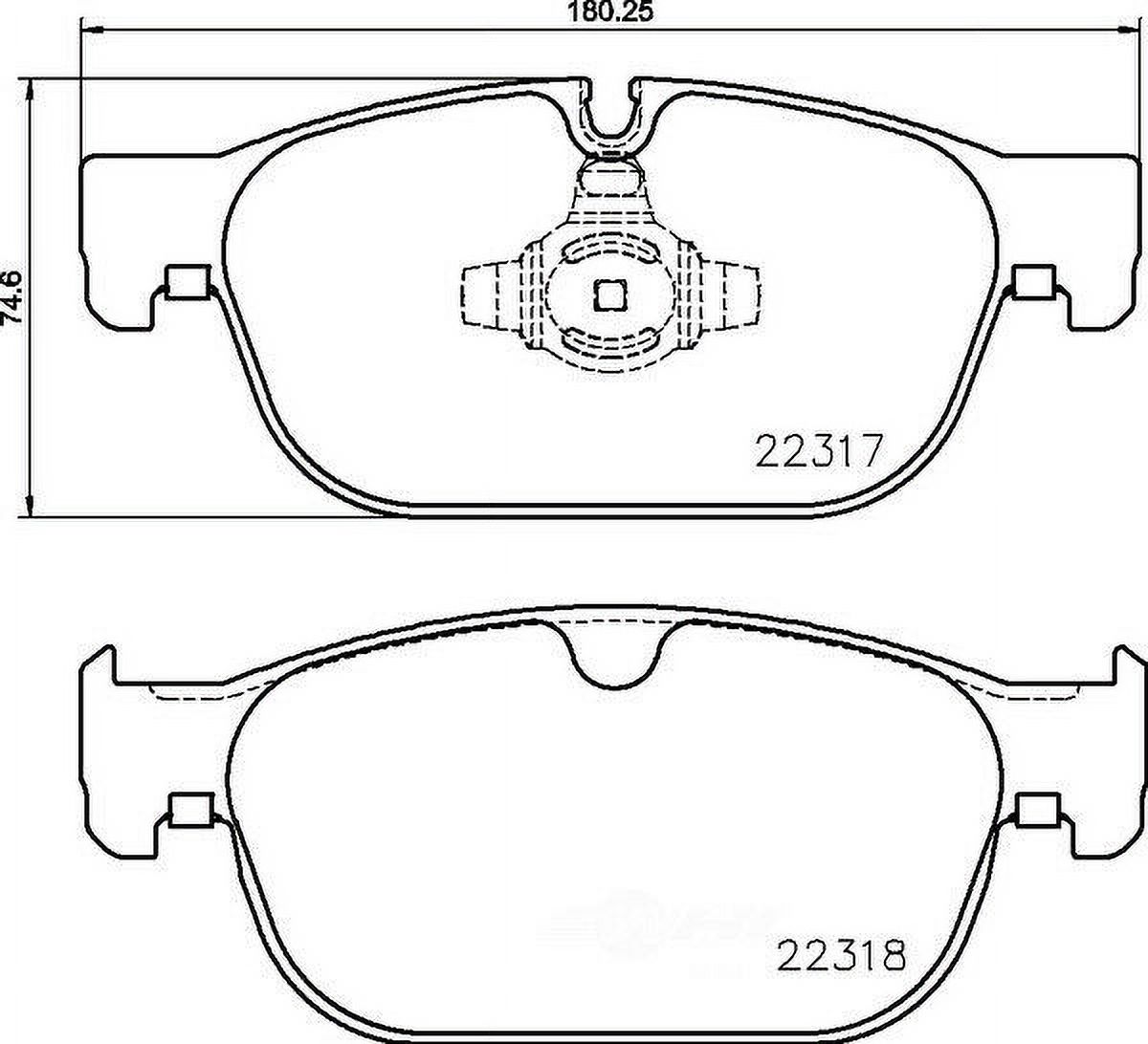 HELLA 355024801 OE Formulated Low-Metallic Disc Brake Pad Set
