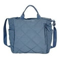 thumbnail image 3 of DGMIOCS Puffer Tote Bag Women Quilted Crossbody Handbag Lattice Padded Puffy Purse Casual Satchel Bag Blue, 3 of 3
