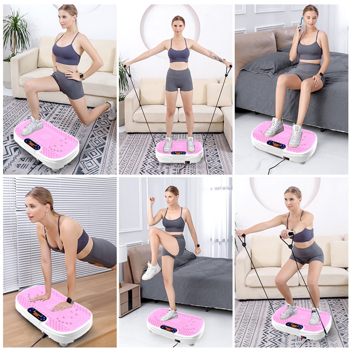 SAYGOGO Vibrating Board with Remote Control, 3D Motion Vibration Plate for Full Body Workout & Rehabilitation