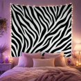 thumbnail image 2 of Zebra Stripes in Sweeping Curves, Dramatic Abstract for Animal Lovers, Monochrome Wall Art, Housewarming Gift, Tapestry Wall Hanging for Bedroom and Living Room, 2 of 7