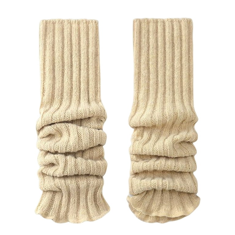 Women Ribbed Leg Warmers Wool Knit Comfortable Leg Warmers for