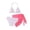 00&Red678, variant on Lullu Girls Floral Halter Bikini Swimsuit with Cover up Bathing Suit, 3-Piece, Sizes 7-12