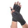 thumbnail image 4 of Gris 1 par (S) Guantes de artritis para hombres y mujeres - Guantes de compresión para artritis - Alivio del dolor - Reumatoide - Túnel carpiano - Archivo de computadora, 4 of 5