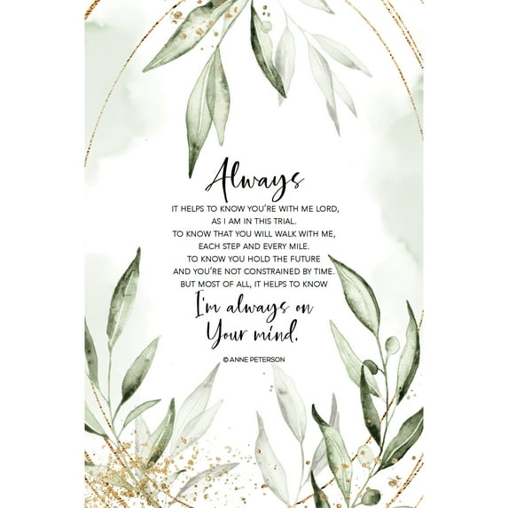 Dexsa Always Wood Plaque with Inspiring Quotes 6 inches x 9 inches