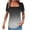 Black-women's tops, tees & blouses, variant on Women's Scalloped Square Neck Short Sleeve T-Shirts Gradient Printed Summer Tops Business Dressy Casual Tunic Blouses