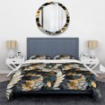 thumbnail image 3 of Designart "Royal Mosaic Of Blue And Gold" Marble Bedding Covert Set - Glam Bed Set With 1 Sham, 3 of 5