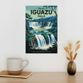 thumbnail image 3 of Vintage Iguazu Falls Retro South American Tourism with Nature's Power Canvas Poster, 3 of 8