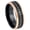Black/Rose Gold, variant on 2-tone Black & Rose Gold Tungsten Mens Eternity Wedding Band Black CZ, Anniversary Ring for Him size 8.5