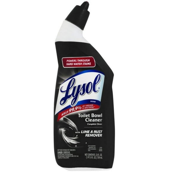 Lysol Toilet Bowl Cleaner With Lime And Rust Remover, 24 Oz (Pack Of 6)