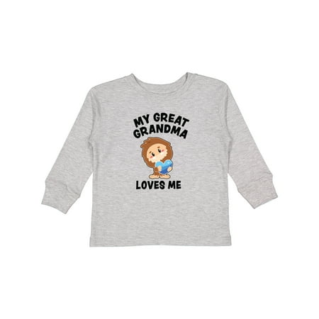 

Inktastic Cute Bigfoot My Great Grandma Loves Me Gift Toddler Boy Girl Long Sleeve T-Shirt