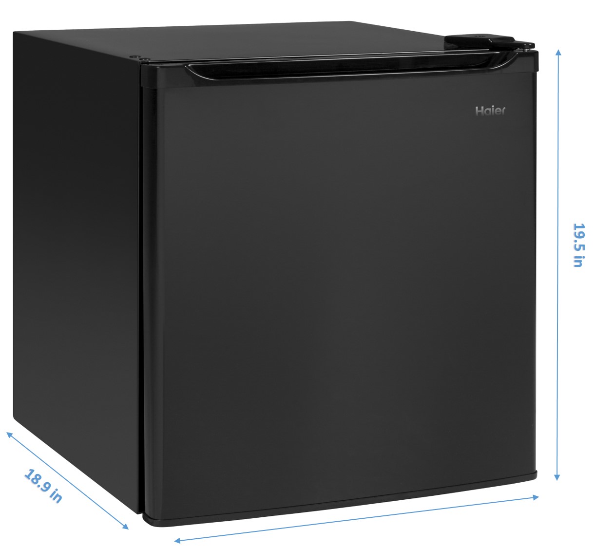 Haier 1.7 Cu Ft Single Door Compact Refrigerator QHE02GGMBB, Black