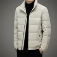 thumbnail image 4 of Ropa de diseñador para hombre, chaqueta de plumón ultraligera, chaquetas ligeras acolchadas con cuello alto para hombre, abrigo de invierno con relleno de plumón de pato para hombre, 4 of 5