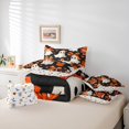 thumbnail image 6 of Manfei Halloween Ghost 7-Piece Twin Bedding Sets,Girls Bow Knot Bedding Comforter Set,Orange White Black Sheet Sets For Child,Breathable Home Decor Reversible, 6 of 8