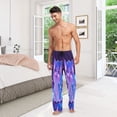 thumbnail image 7 of Cute Animated Cat Men's Lightweight Pajama Bottoms Stretch Elastic Waist Side Pockets Spring Fall, 7 of 7