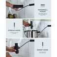 thumbnail image 7 of Wowow Pull Down Waterfall Kitchen Faucet with 3-Mode Sprayer in Matte Black for Kitchen Sink, 7 of 7