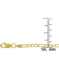thumbnail image 3 of 14K Yellow Gold 3mm Solid Figaro Chain, FREE Microfiber Cloth, Link Mens Womens Necklace, Giorgio Bergamo, 3 of 9