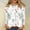 #14,White, variant on AOOCHASLIY Women's New T-shirt Mid-length 3/4 Sleeves Blouse Round Neck Casual Floral Printing Tops