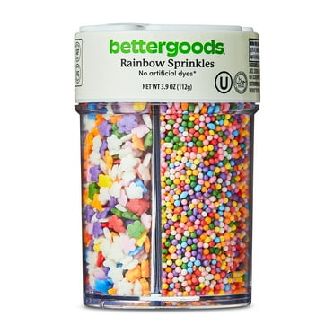 bettergoods 4-Cell Rainbow Multicolor Sprinkles, 3.9 oz