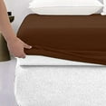 thumbnail image 3 of 1100 Thread Count 100% Egyptian Cotton 3-Piece Fitted Sheet ( 1 Fitted Sheet + 2 Pillow Covers) 21 Inches Deep Pocket Size Full XL Color Chocolate Solid, 3 of 6