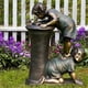 Fridja Garçon et Fille Jardin Statue un Enfant avec des Lucioles Jardin Statue-Jardin Décoration – image 1 sur 6