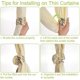 thumbnail image 5 of piezas de hebillas metálicas creativas para cortinas con forma de hoja hueca, clip decorativo para cortinas (dorado) 6 cm, 5 of 5