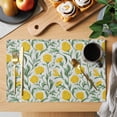 thumbnail image 2 of Summer Flower Placemats Set of 1, Abstract Yellow Floral Leaf Texture Non-Slip Place Mats Washable Table Mats for Kitchen Dining Table Decorations Indoor/Outdoor, 2 of 9