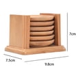 thumbnail image 2 of Wood Coaster, Drink Coasters Set of 6, Wood Coaster, Round Wood Coaster, Heat Insulation Cup Pad Kitchen Supplies,  for Holding Drinks Coffee Tea Milks Drinks, 2 of 6