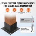 thumbnail image 3 of KFFKFF Pergola Support Kit 6''x6''(Inner Dimensions 5.6x5.6), Set of 8 Sturdy 3-Way Corner Brackets for Woodworking, DIY Post Foundation Kit, Simplified Assembly for Wooden Beams in Gazebos, 3 of 9