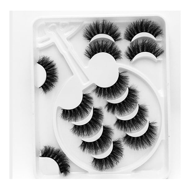 7 pares de pestañas postizas de visón 8D, pestañas naturales, pestañas de maquillaje