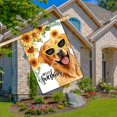 thumbnail image 3 of Hello Summer Golden Retriever Dog Large Garden Flag 28 x 40 Double Sided, Welcome Spring Summer Sunflowers Garden Yard House Flags Outside Outdoor Summer Porch Lawn Decoration, 3 of 6