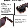 thumbnail image 5 of FEISEDY Sunglasses for Women Men, Fashion Mirrored Single Lens, Driving Beach Sunnies UV400 Shades B2996, 5 of 22