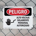 thumbnail image 5 of (2 Pack) High Voltage Authorized Personnel Spanish OSHA Danger Sign 24 Inch X 18 Inch Indoor / Outdoor Rust-Free Aluminum Metal Signs for Workplace, Workshop, and Construction Site,, 5 of 8