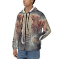 thumbnail image 3 of Honeii Elephant in Smoke Print Hoodies for Men, Pullover & Full Zip, Breathable Zip up Hoodie, Sweatshirt-3X-Large, 3 of 5