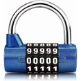 thumbnail image 1 of 5-Digit Combination Padlock, Gym Padlock, Can be Reset Combination Locks, for School, Sports and Sports Locker, Case, Tool Box, Fence, 1 of 4