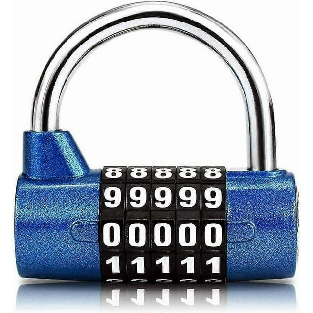5-Digit Combination Padlock, Gym Padlock, Can be Reset Combination Locks, for School, Sports and Sports Locker, Case, Tool Box, Fence