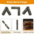 thumbnail image 4 of 20 Piezas de Bisagras de Barril Invisibles, Bisagra Oculta de Latón de 5x30mm para Cajas de Joyería, Cajas de Música, Negra, 4 of 6