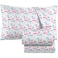 thumbnail image 1 of King Size Bed Sheets Set PC Soft Cooling Thread Count Microfiber Printed Sheet Deep Pocket Breathes Better Machine Washable Tropical Palm Tree Fronds Patterned Double, 1 of 6