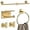 Gold, variant on Brushed Gold Bathroom Hardware Set 5 Pieces Towel Bar Set Round Towel Holder Set for Bathroom,Upgraded Toilet Paper Holder with Shelf,Stainless Steel Wall Mounted 23.6 Inch
