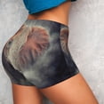 thumbnail image 4 of Fotbe Elephant in Smoke Seamless Shorts, Womens Workout Shorts High Waist Stretch Booty Short for Gym/Yoga/Running/Biking-X-Large, 4 of 9