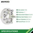 thumbnail image 5 of SCITOO 4Pc Allow 5x100 Cars to use 5x4.5 5x114.3mm Wheel Spacers Adapters 1" 25mm 56.1mm CB Bolt On 12x1.25 fits for 2013-2016 for FR-S for BRZ for Forester, 5 of 6