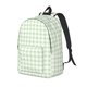 thumbnail image 1 of Disketp Pistachio Green Checkboard print Canvas Backpack Lightweight Travel Daypack Student Rucksack Laptop Backpack-Small, 1 of 5