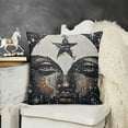 thumbnail image 2 of YINGXI Pillow Cover,Black White Reversible Prin , Style Couch Pillow Coverr or Sofa 18x18in, 2 of 5